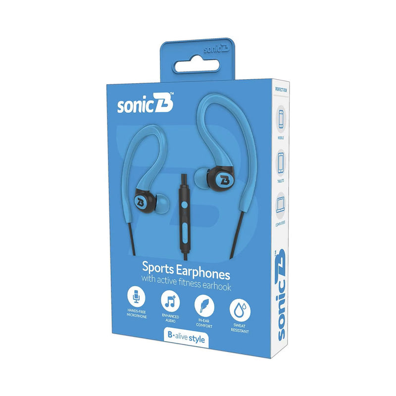 Sonicb Alive Wired Sports Earphone Blue