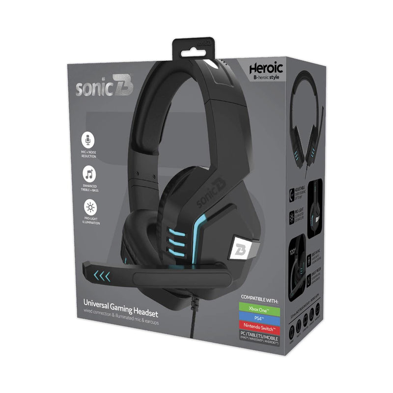 Sonicb Heroic Wired Gaming Headset Black