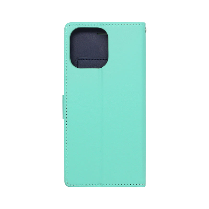 Wisecase iPhone 16 Pro Max Pocket Diary Wallet Cyan