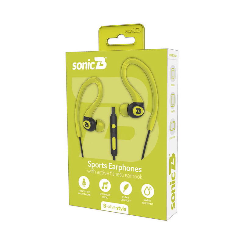 Sonicb Alive Wired Sports Earphone Green