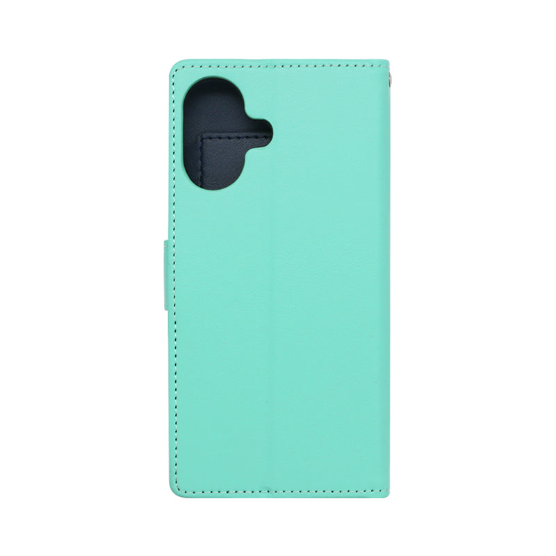 Wisecase iPhone 16 Pocket Diary Wallet Cyan