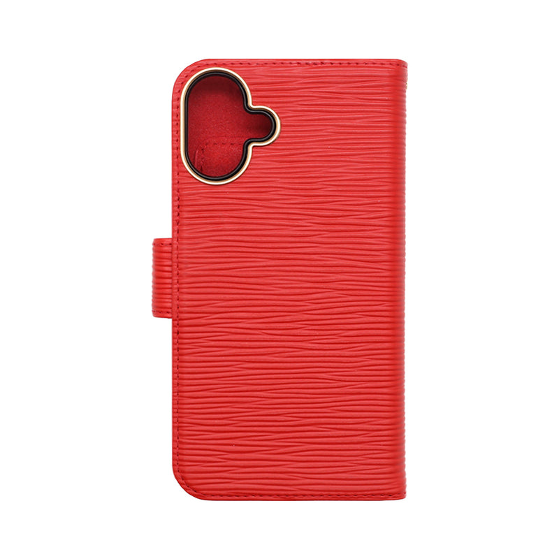 Wisecase iPhone 16 Plus Deluxe Wallet Folio Red