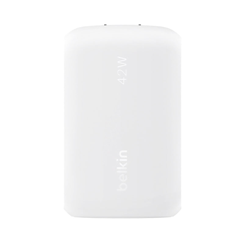 Belkin BoostCharge 42W Dual USB-A + USB-C Wall Charger with PPS and PD White