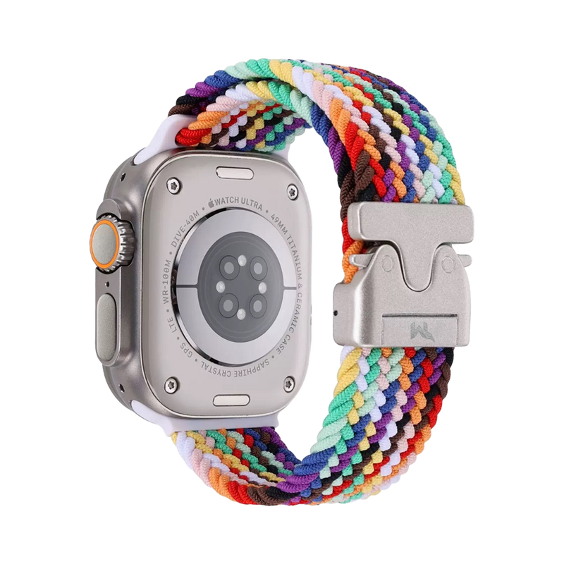 Machino MC-WS37 Apple Watch 42/44/45/49/46mm Premium Nylon Band Rainbow