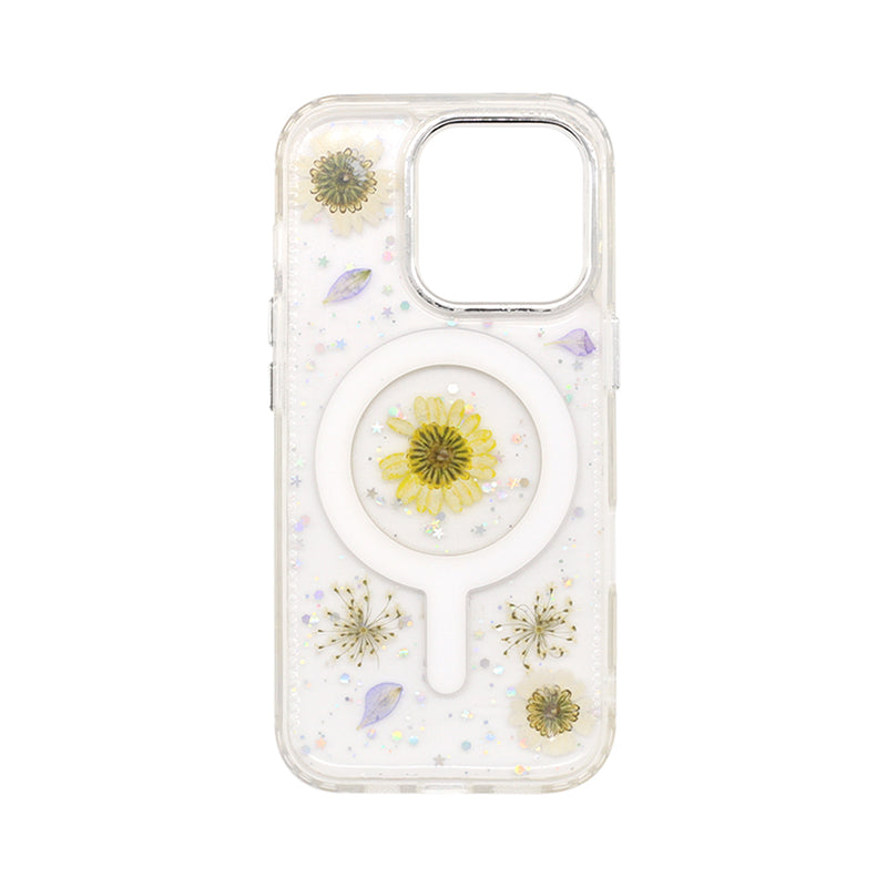 Wisecase iPhone 16 Pro Moda Print Magsafe Case Daisy