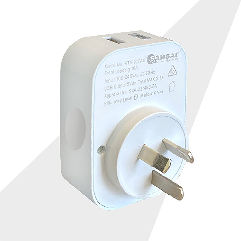 Sansai USB Travel Adaptor