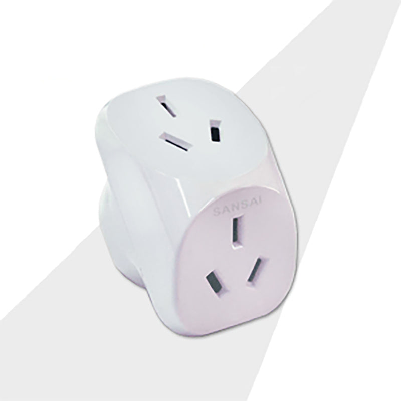 Sansai Power Double Adaptor White