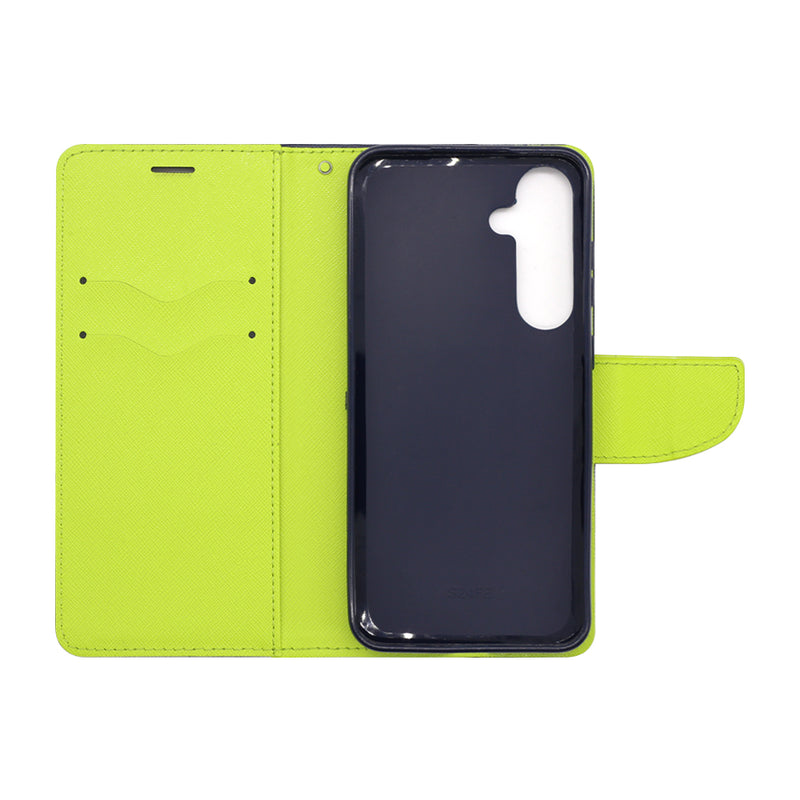 Wisecase Samsung Galaxy S24FE MERC Wallet - Dark Blue+Green