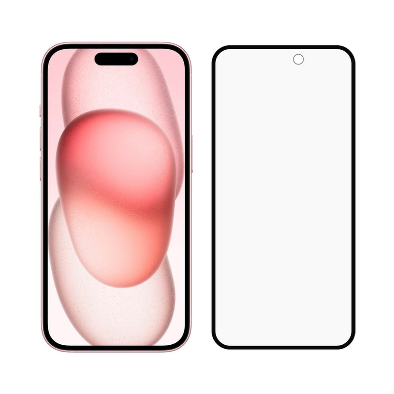 Doormoon iPhone 15 5D Tempered Glass - Black