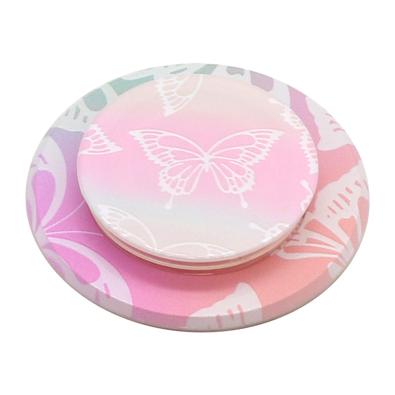 Popsnap Magnetic Phone Grip&Stand With Swappable Top Pink Butterfly