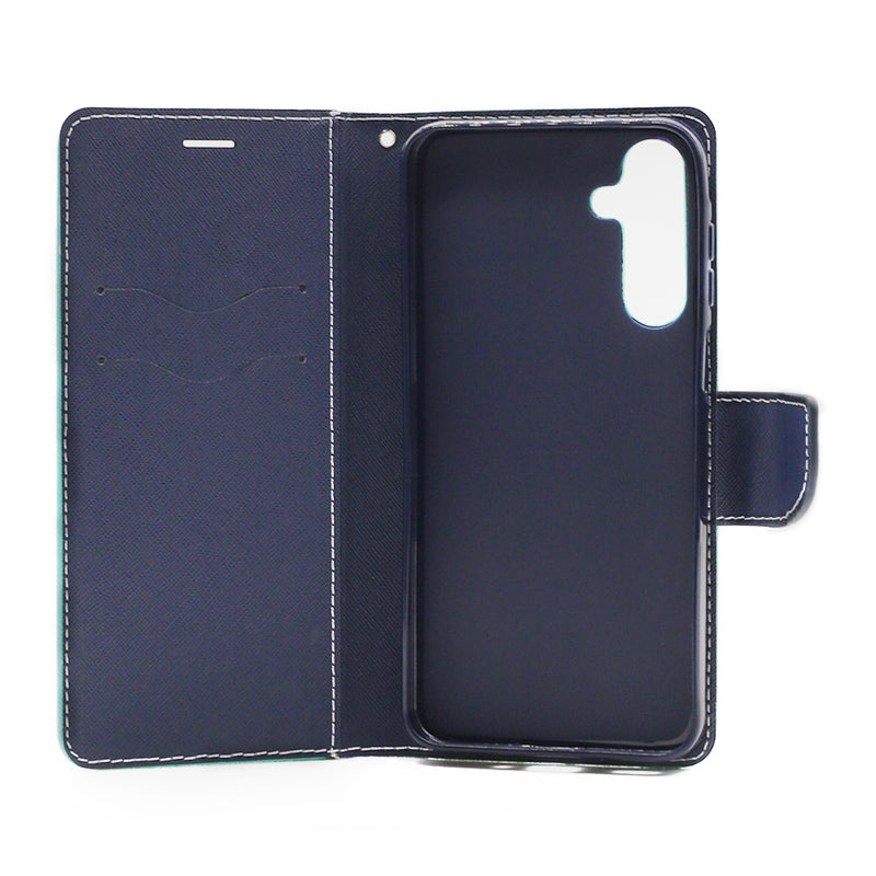 Wisecase Samsung Galaxy A16 5G MERC Wallet --Cyan+Dark Blue