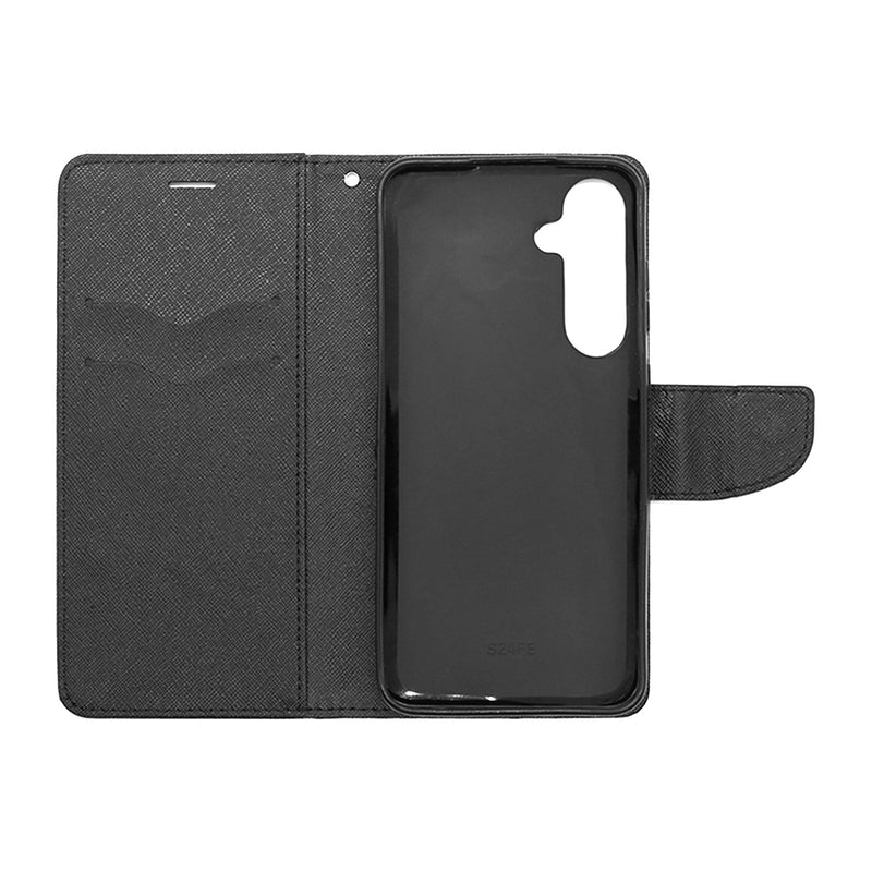 Wisecase Samsung Galaxy S24FE MERC Wallet - Black+Black