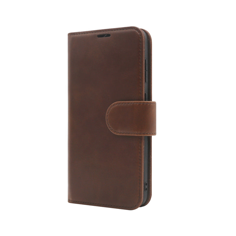 Wisecase Samsung Galaxy S23+ Deluxe Wallet Folio Brown