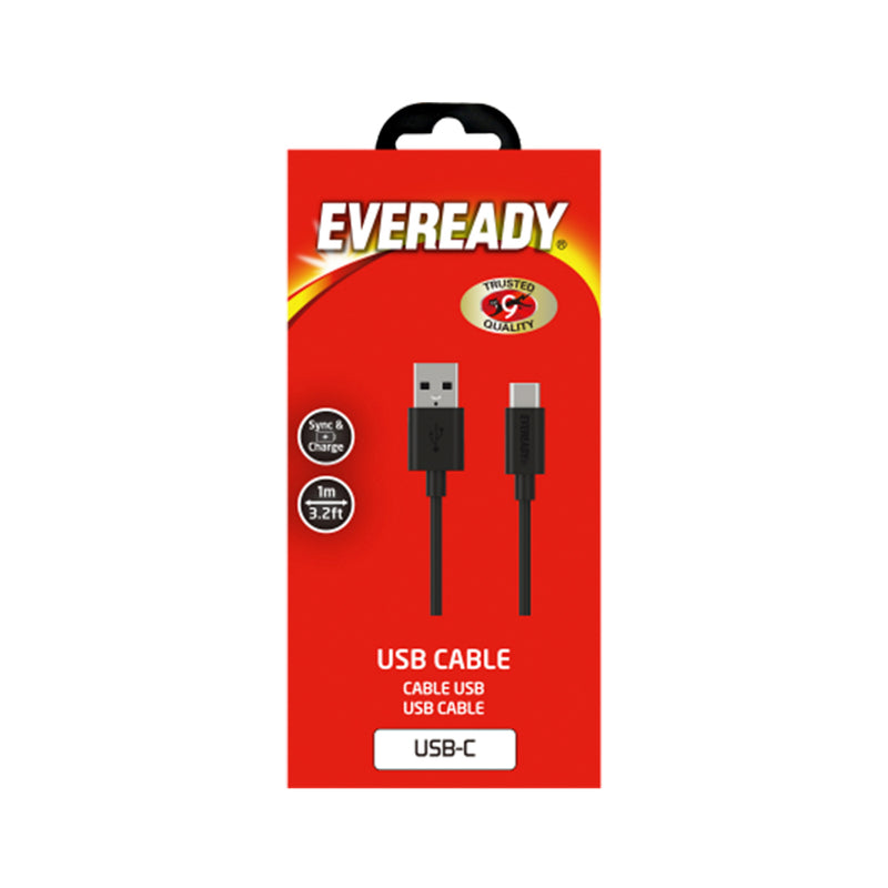 Eveready Cable USB-C 2.0 1m Black