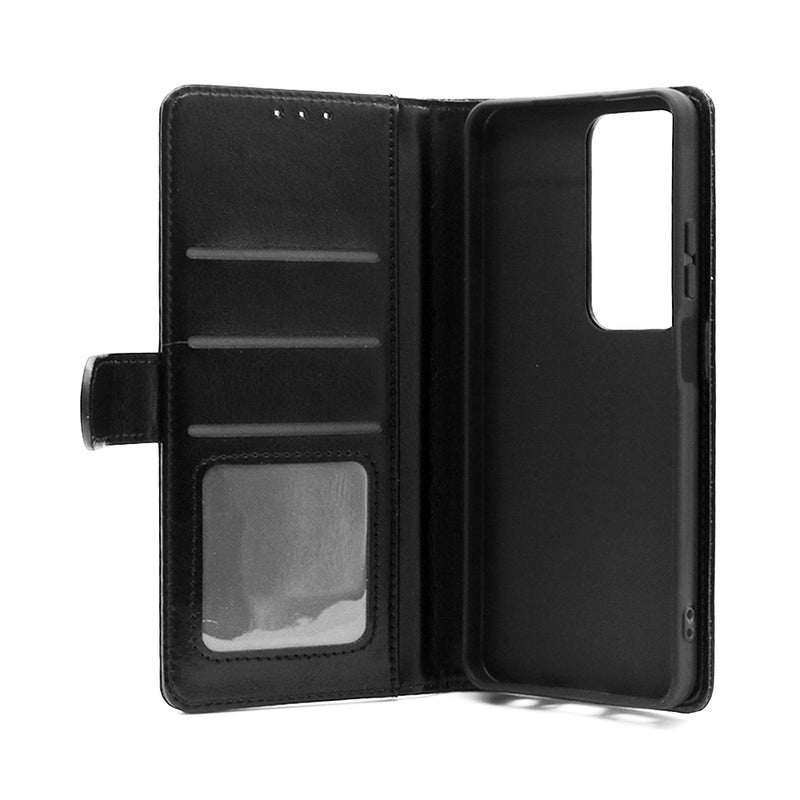 Wisecase OPPO A80 5G Wallet PU Case Black