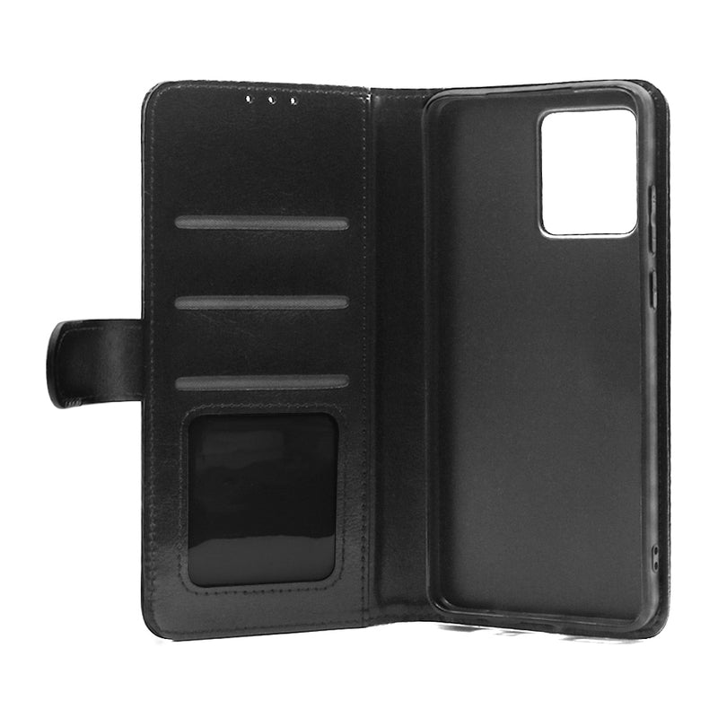 Wisecase Moto G84 Wallet PU Case Black