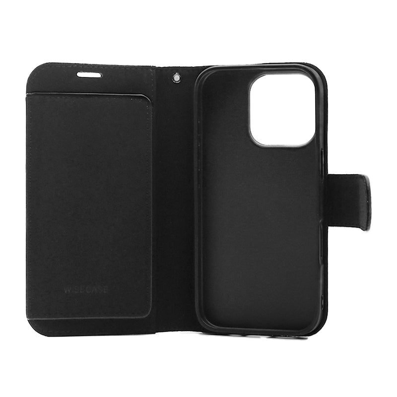 Wisecase iPhone 16 Pro Deluxe Wallet Folio Black