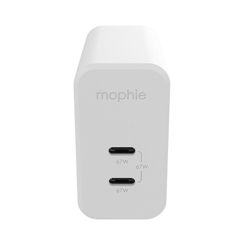 Mophie Speedport 67W Dual Port USB-C GaH Wall Charger White