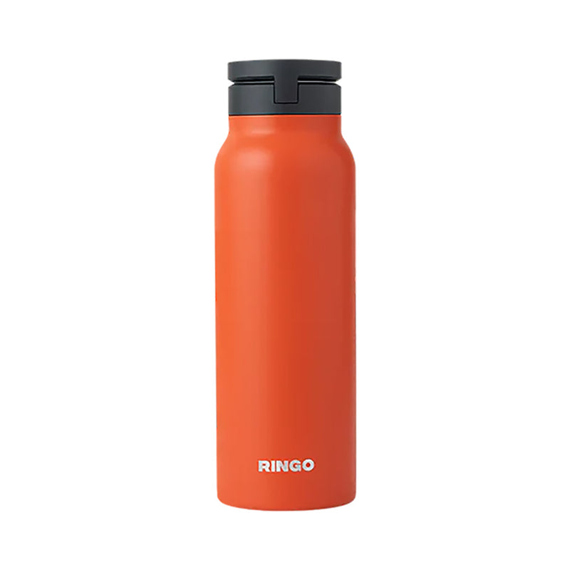 Ringo All-in-One Water Bottle with Magnetic Phone Mount - Orange 710ml (24oz)