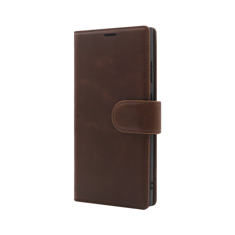 Wisecase Samsung Galaxy S23 Ultra Deluxe Wallet Folio Brown