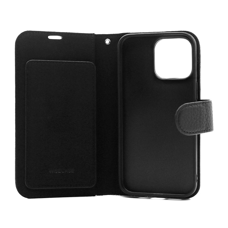 Wisecase iPhone 15 Pro Max Deluxe Wallet Folio Black