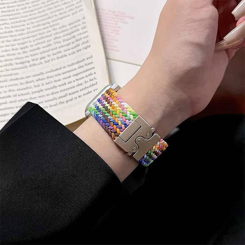 Machino MC-WS37 Apple Watch 42/44/45/49/46mm Premium Nylon Band Rainbow