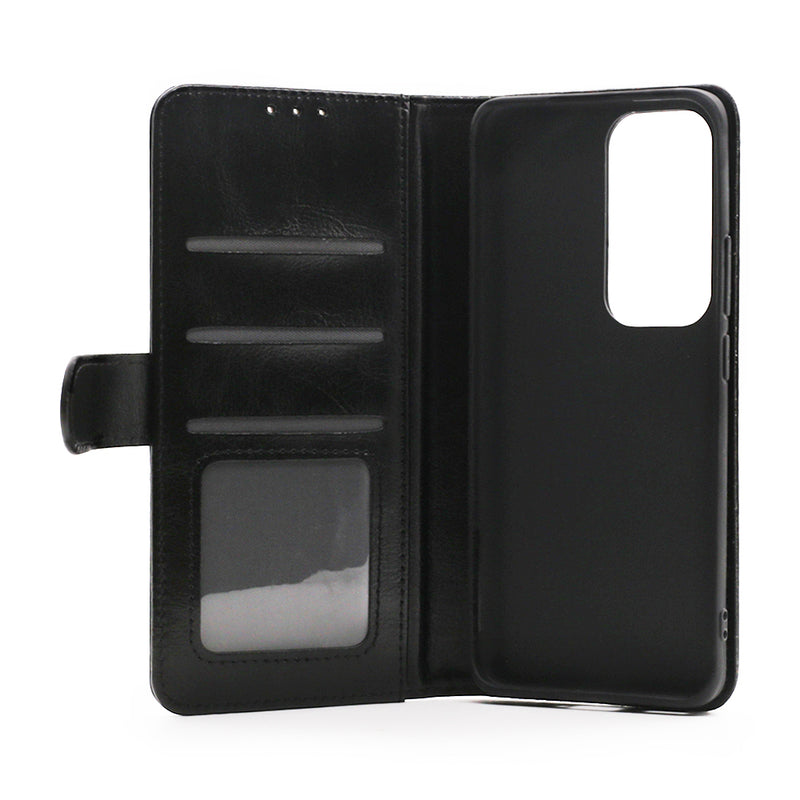 Wisecase OPPO Reno 12 5G Wallet PU Case Black