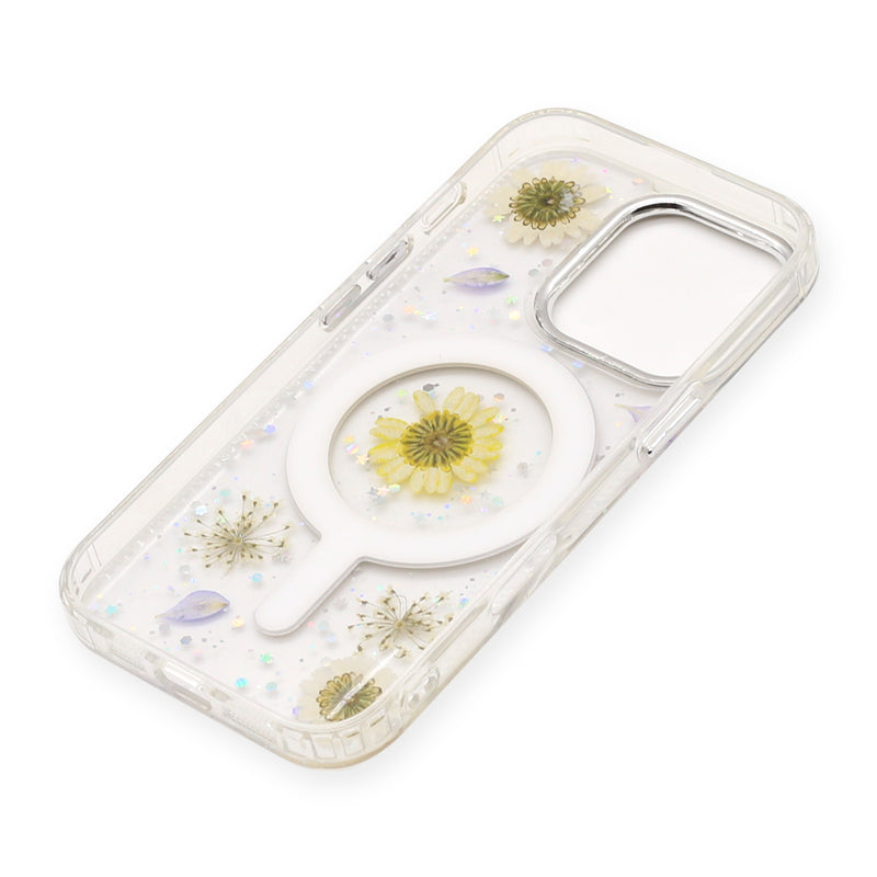 Wisecase iPhone 16 Pro Moda Print Magsafe Case Daisy