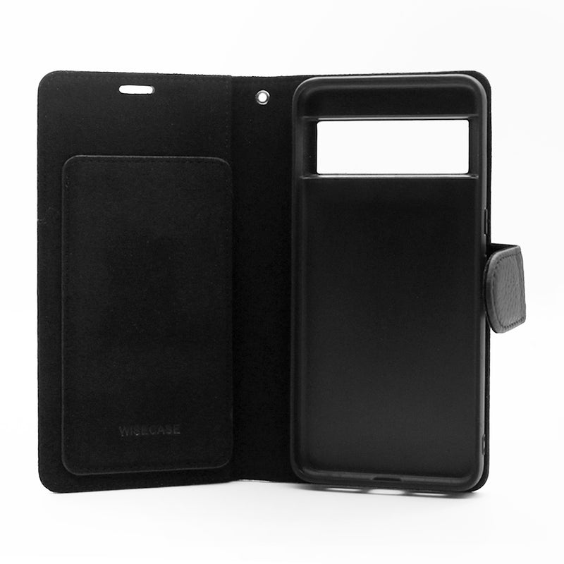 Wisecase Google Pixel 8Pro Deluxe Wallet Folio Black