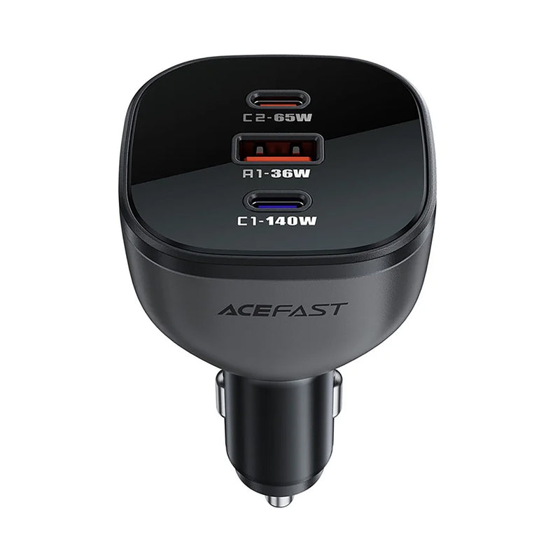 Acefast B14 165W (2*USB-C+USB-A) 3-Port Car Charger Black