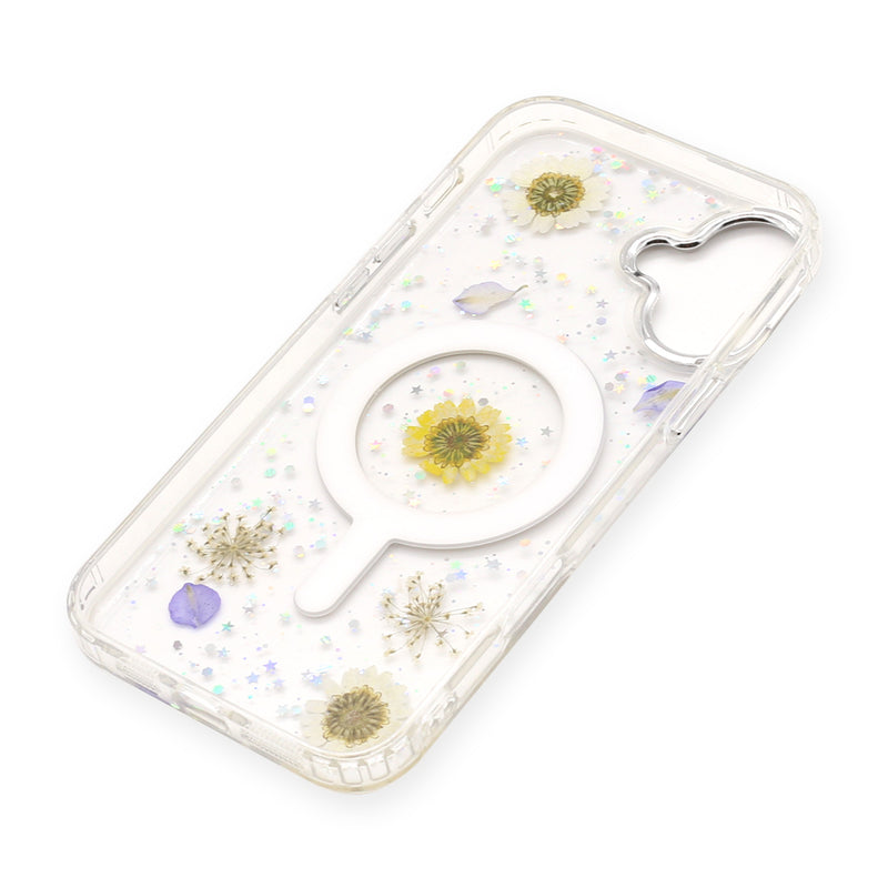 Wisecase iPhone 16 Plus Moda Print Magsafe Case Daisy