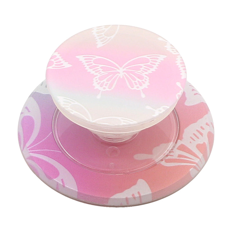 Popsnap Magnetic Phone Grip&Stand With Swappable Top Pink Butterfly