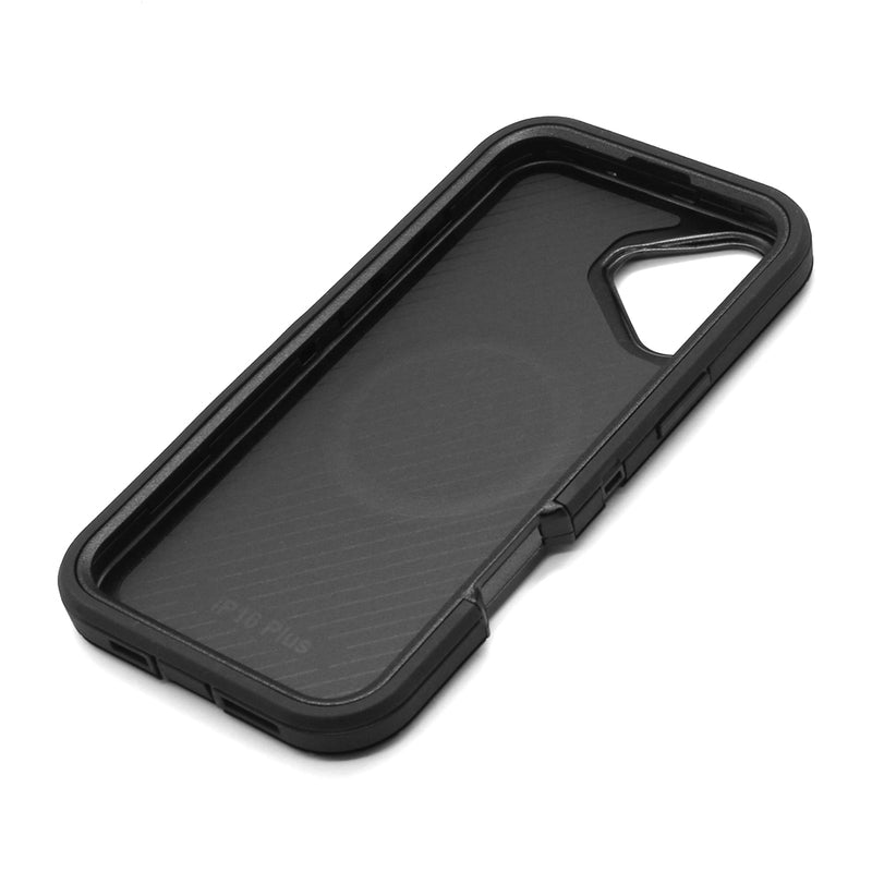 Wisecase iPhone 16 Plus Guardian with Magsafe Black+Black