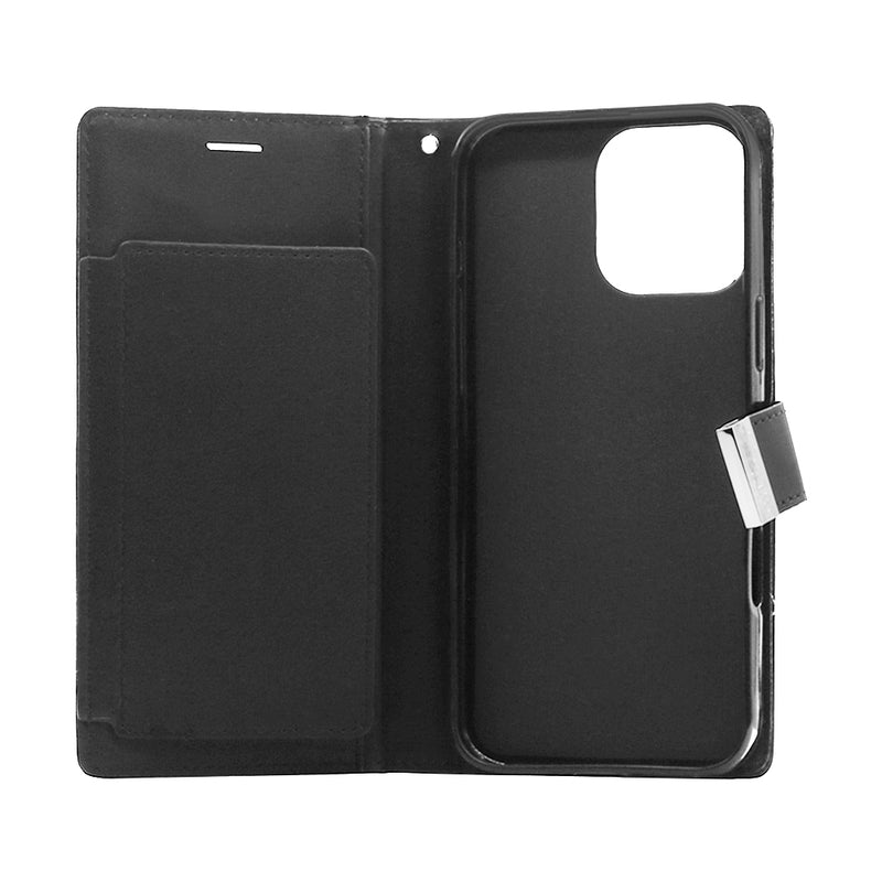 Wisecase iPhone 16 Pro Max Pocket Diary Wallet - Black