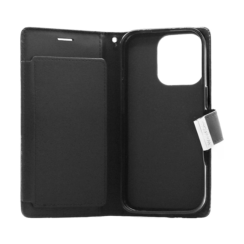 Wisecase iPhone 16 Pro Pocket Diary Wallet - Black