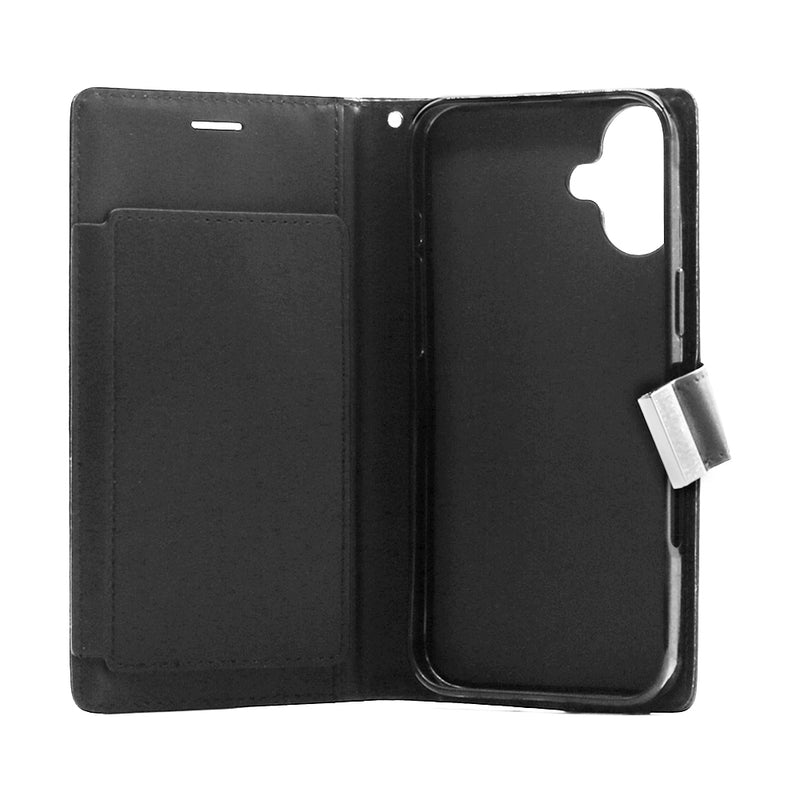 Wisecase iPhone 16 Plus Pocket Diary Wallet - Black