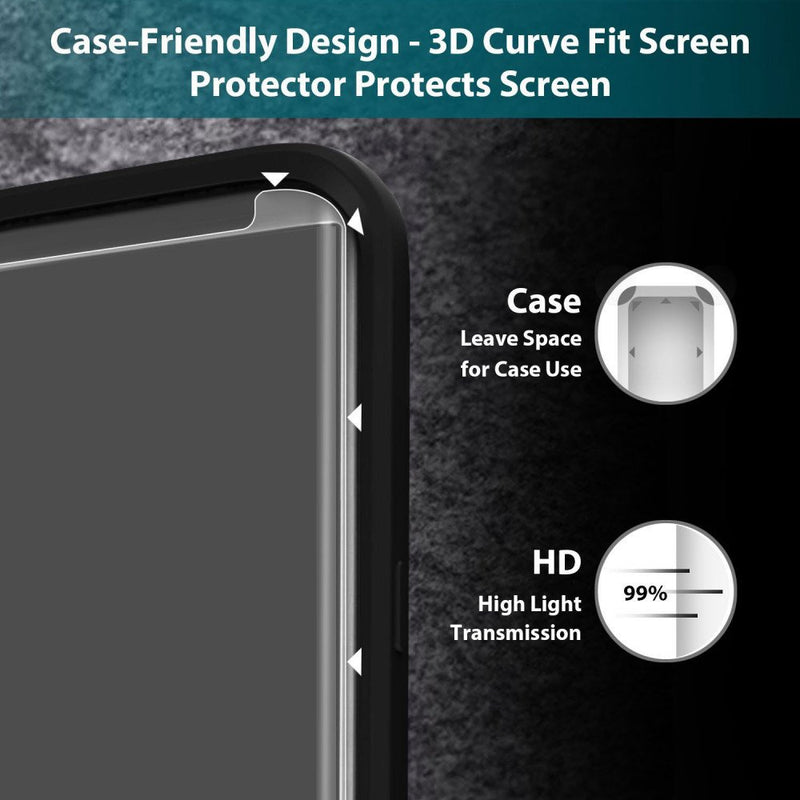 Samsung Galaxy S8 3D Tempered Glass Full Glue - Black