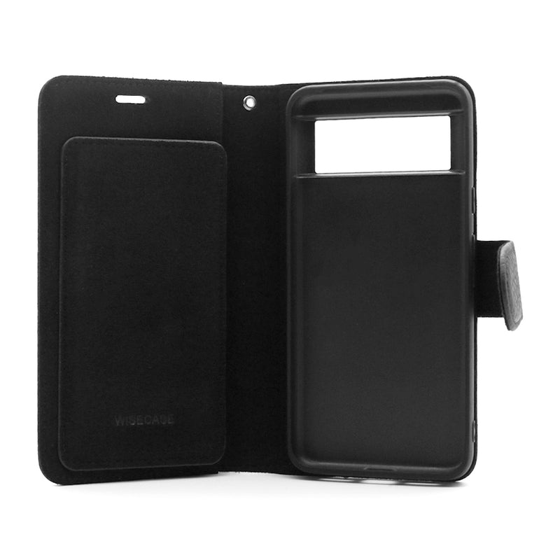 Wisecase Google Pixel 8 Deluxe Wallet Folio Black