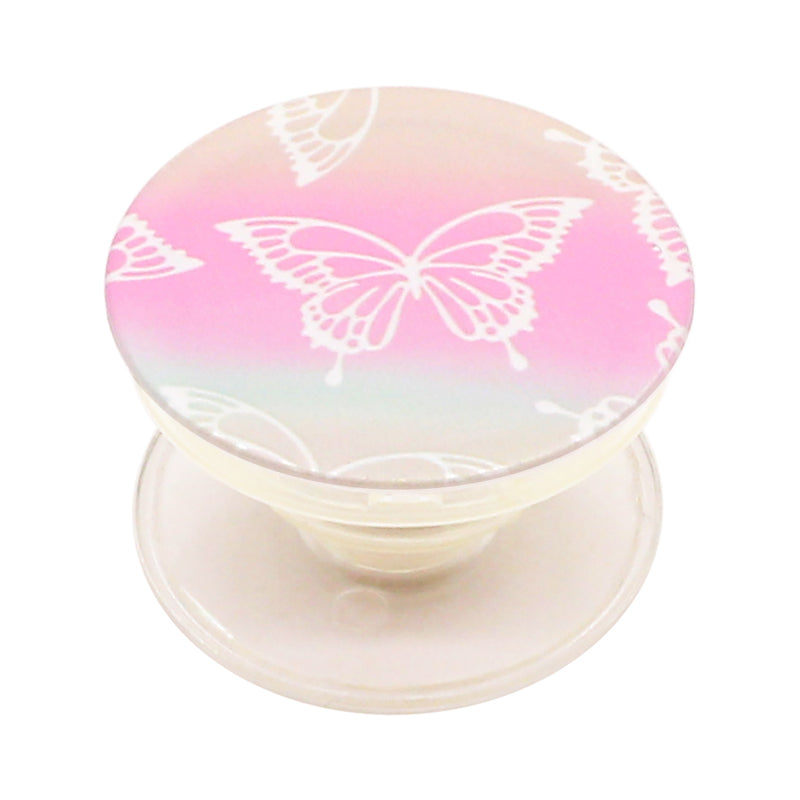 Popsnap Phone Grip&Stand With Swappable Top Pink Butterfly