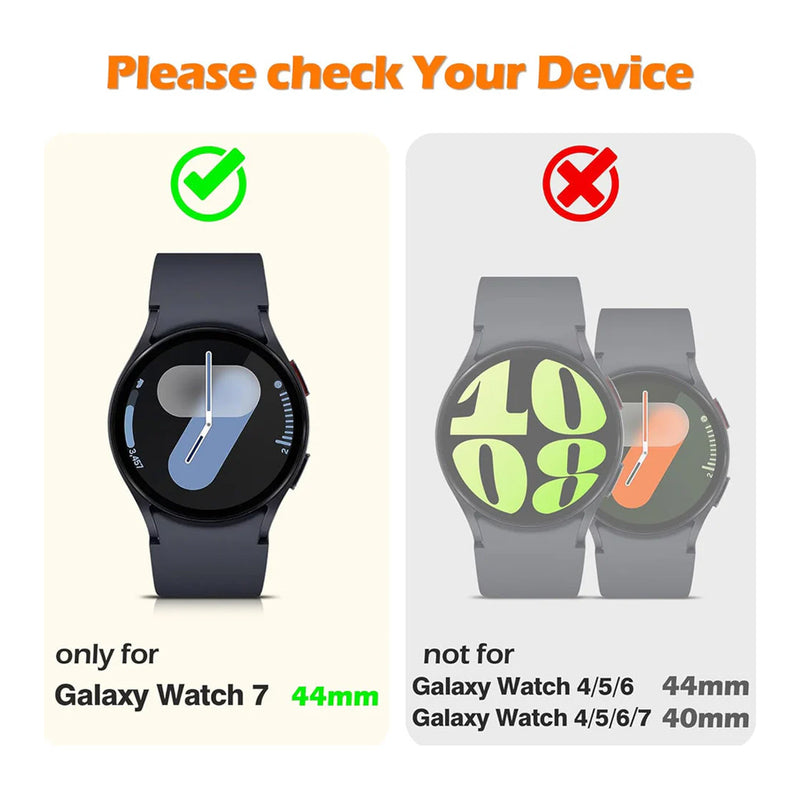 Doormoon Samsung Galaxy Watch7 44mm Protective Glass Case Clear