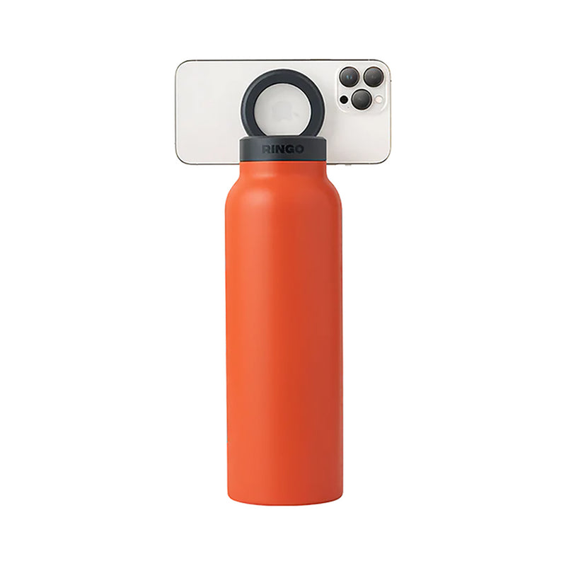 Ringo All-in-One Water Bottle with Magnetic Phone Mount - Orange 950ml (32oz)