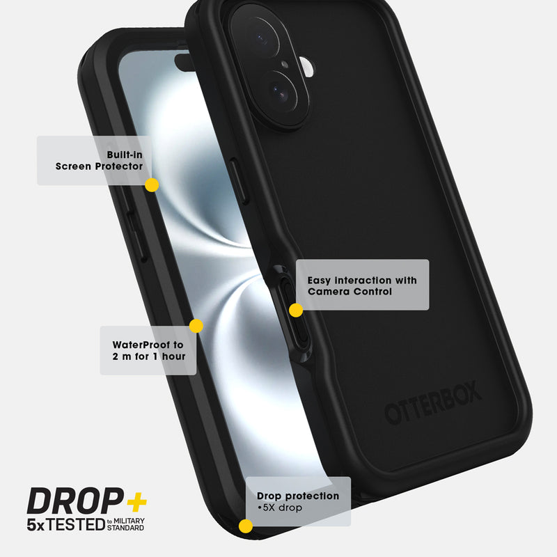 OtterBox Fre MagSafe Case For iPhone 16 Pro Max - Black