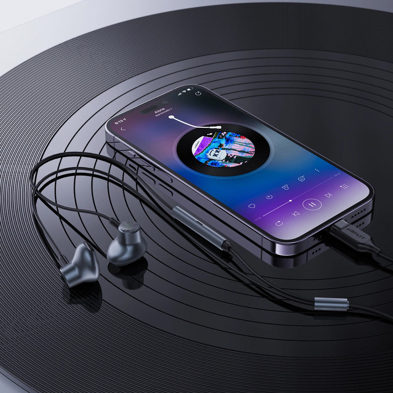 Acefast L1 Wired Earphones for Lightning Black