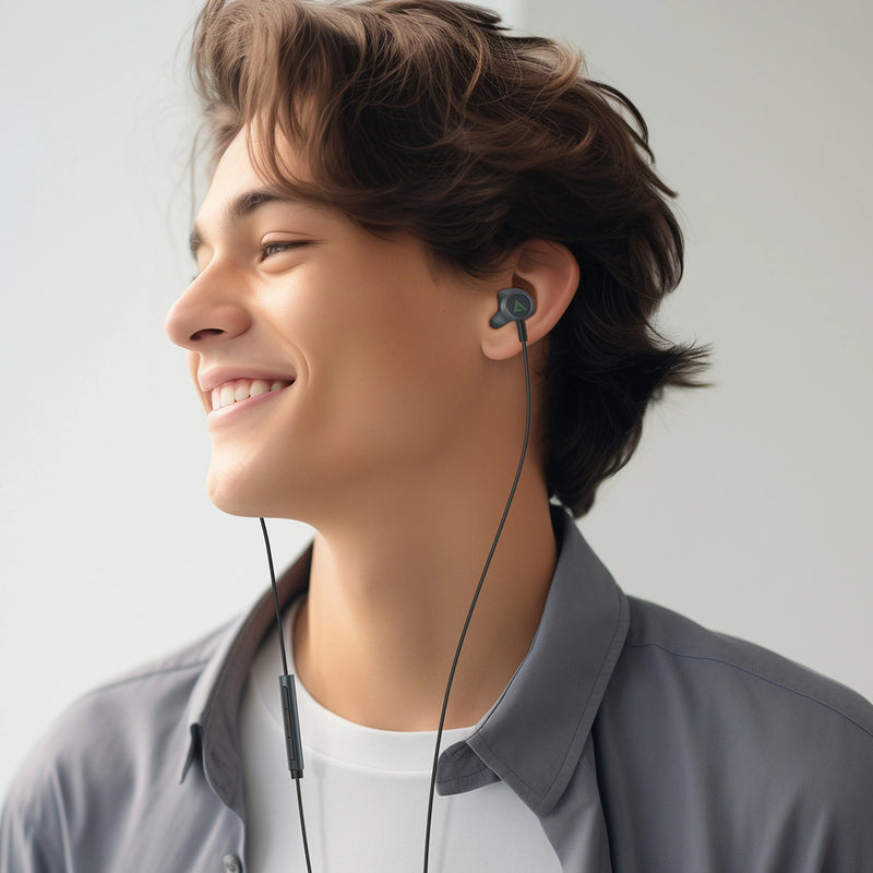 Acefast L1 Wired Earphones for Lightning Black
