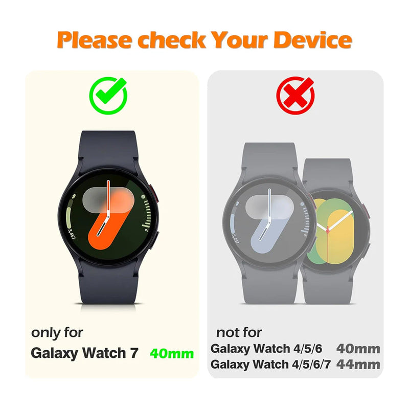 Doormoon Samsung Galaxy Watch7 40mm Protective Glass Case Clear