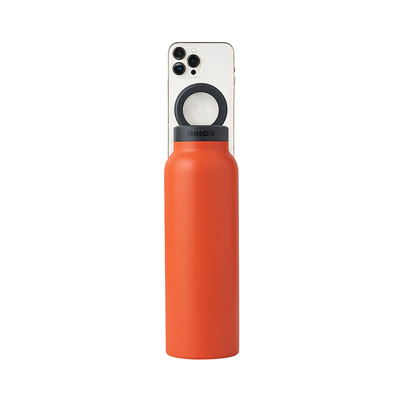 Ringo All-in-One Water Bottle with Magnetic Phone Mount - Orange 950ml (32oz)