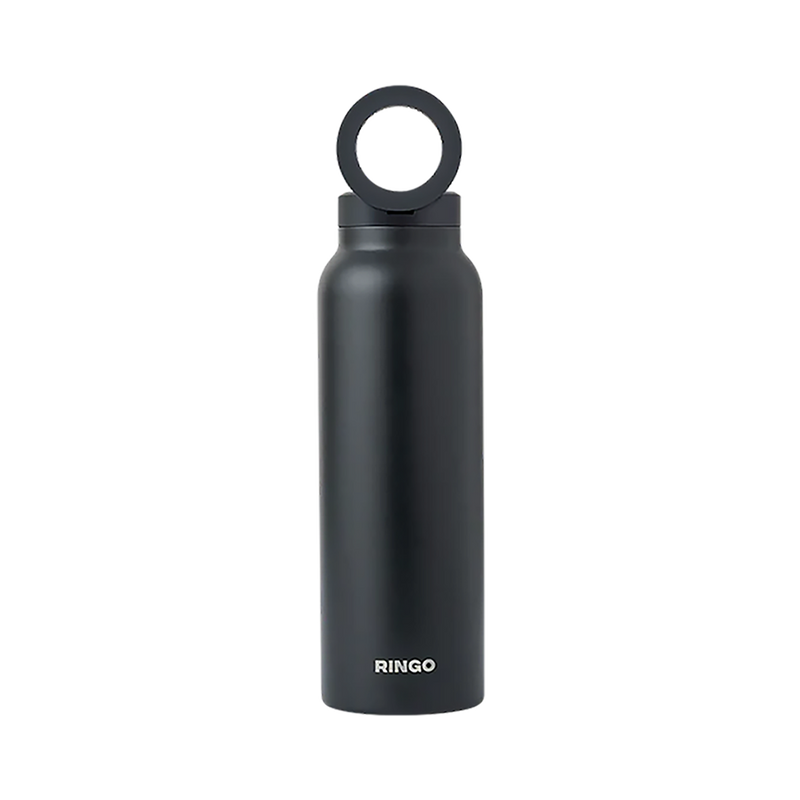 Ringo All-in-One Water Bottle with Magnetic Phone Mount - Black 950ml (32oz)