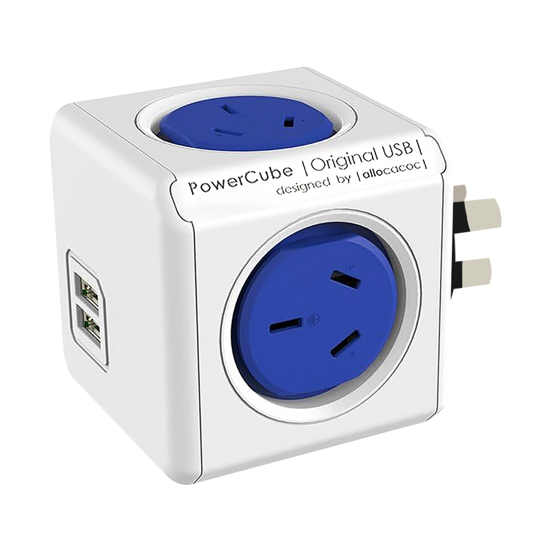 Allocacoc PowerCube Original USB Surge AU White+Blue