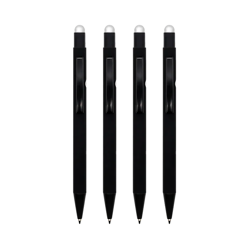 Wisecase Stylus with ball Pen Black-4Pcs (New Package)