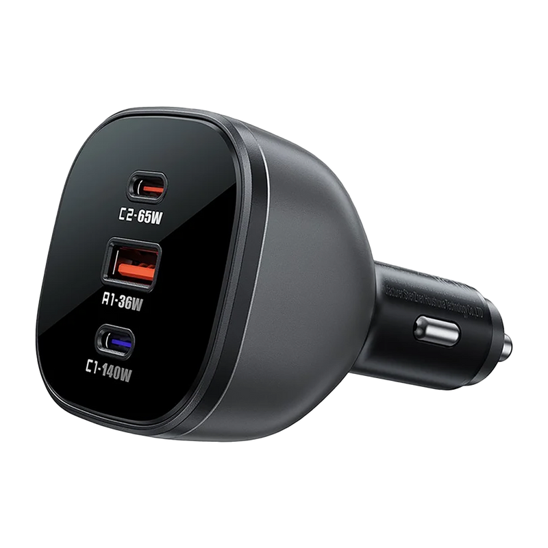 Acefast B14 165W (2*USB-C+USB-A) 3-Port Car Charger Black